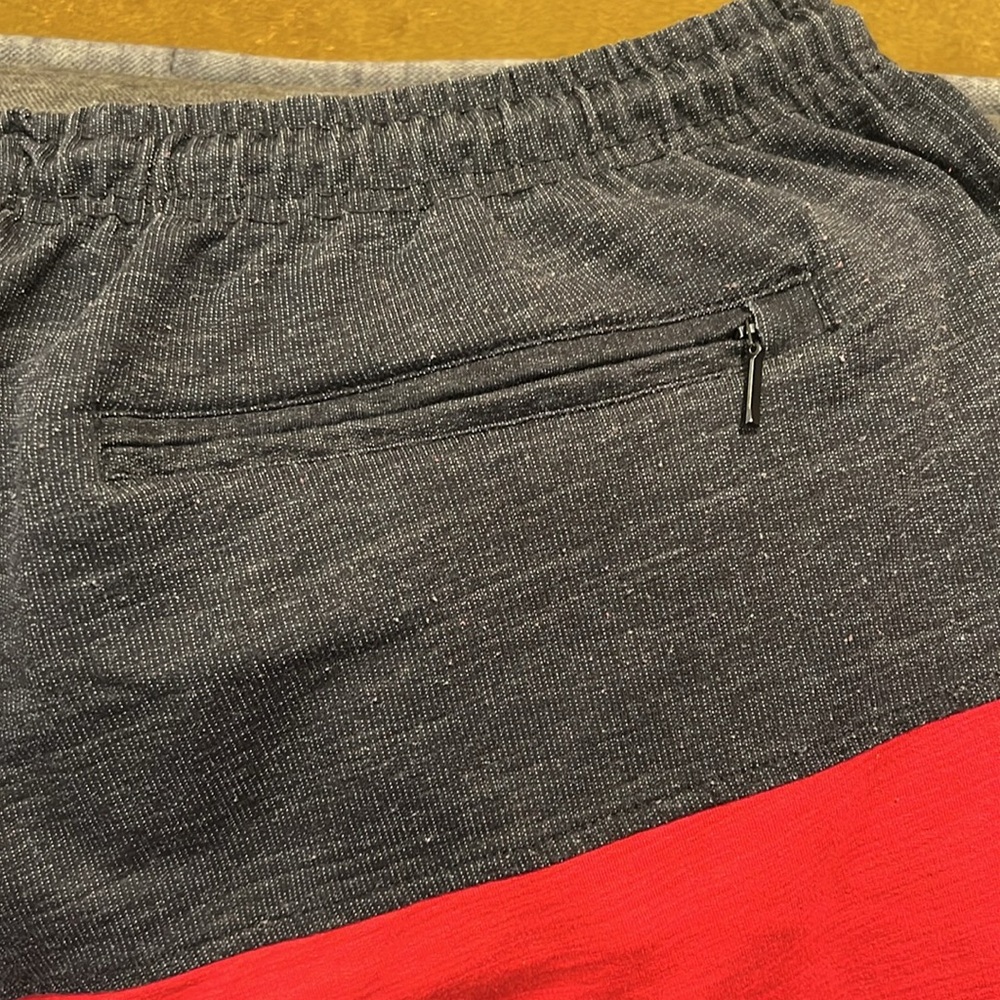 Foundry Red Gray Drawstring Shorts - Picture 5 of 5